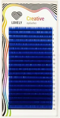 Immagine prodotto di Estensioni ciglia singole Lovely in blu, spessore: 0,10 mm, curvatura: D-Curl