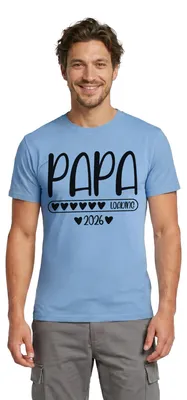 Produktbild von Spreadshirt Papa 2026 loading Männer T-Shirt, S, Carolina Blue