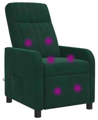 Produktbild von vidaXL Massage Relaxsessel Dunkelgrün Samt (V)