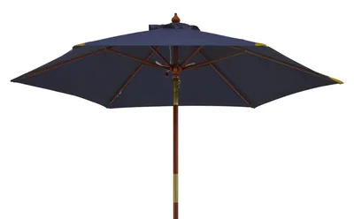 Image de Parasol de 240 cm, bleu, inclinable, avec ouverture d'aération, protection UV 50+