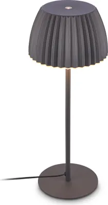 Image de Briloner LOCA Lampe de table LED, tactile, variateur, lumière blanche chaude, bord lumineux, anthracite, Ø14,3 x 36 cm