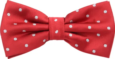 Produktbild von Fabio Farini - 1 Stück Herren Fliegen mit Punkten - Männer Querbinder Vorgebunden Bowtie Rot (Grau)