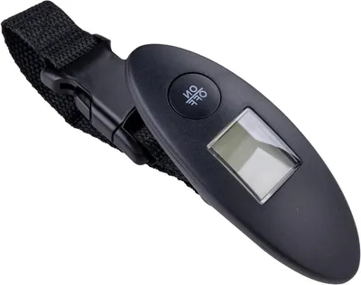 Immagine prodotto di Bilancia per valigie - Bilancia per bagagli - Bilancia per bagagli da viaggio - Cinghia in poliestere resistente - Fino a 40 kg - Colore: nero