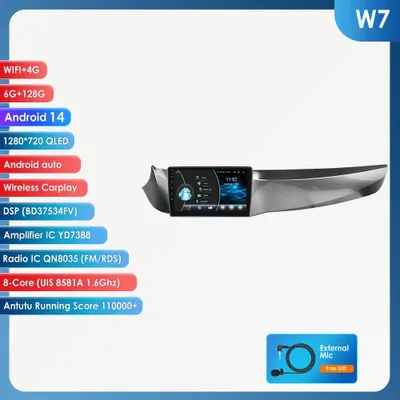 Zdjęcie produktu dla Radio samochodowe - Odtwarzacz multimedialny - System nawigacji - System Carplay - Android 14 - Wyświetlacz QLED 10,33 cala