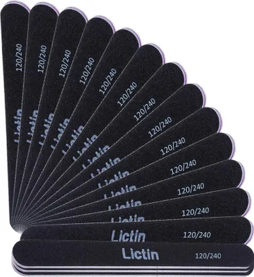 Image de 16 limes à ongles professionnelles double face jetables (120/240