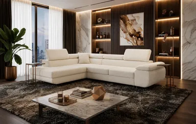 Produktbild von DIVANO Ecksofa mit Schlaffunktion und Bettkasten MILANO, KI-generiertes Bild