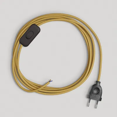 Image de Creative Cables Rm25 1.8 M Lampenkabel Golden Golden One Size