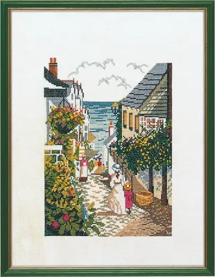Immagine prodotto di Eva Rosenstand, set per punto croce "Città sul mare", schema contato, 30x40cm