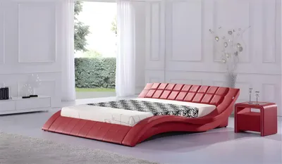 Immagine prodotto di Bett Rot, camera da letto, marca JV, superficie letto 180x200, camera da letto, ecopelle