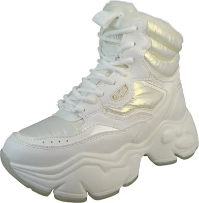 A white Buffalo Binary Snow Lace Schnürstiefel.