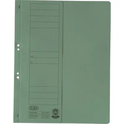 Immagine prodotto di Raccoglitore ad occhielli ELBA in cartone, verde, pinzatura ufficiale mezza copertina anteriore, confezione da 50 pezzi - 50 pezzi (21421 GN)