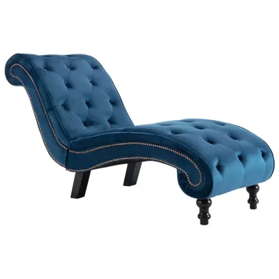 Produktbild von vidaXL Chaiselongue Blau Samt