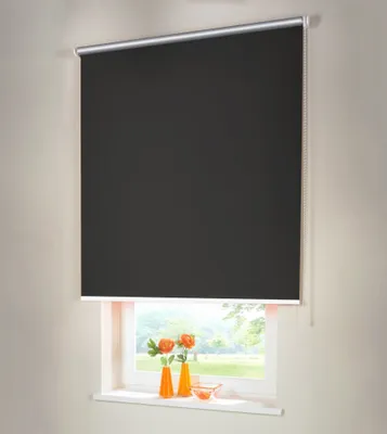 Produktbild von Seitenzugrollo Verdunkelungsrollo THERMO 170 x 60 cm dunkelgrau Kettenzugrollo lichtundurchlässig
