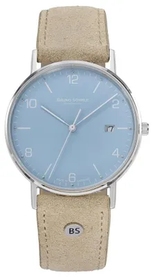 Produktbild von Bruno Söhnle Herren Armbanduhr Rondo 17-13105-323 Lederband beige