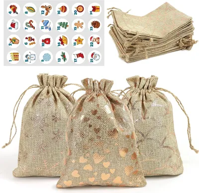 Obrázek produktu pro Adventní kalendář pro plnění jutových pytlíků
