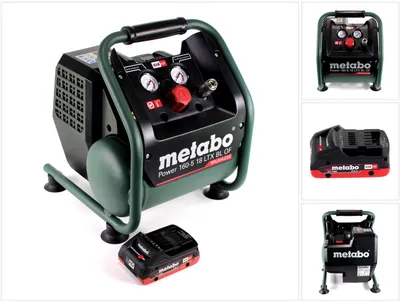 Zdjęcie produktu dla Metabo Power 160-5 18 LTX BL OF Kompresor akumulatorowy 18 V 8,0 bar bezszczotkowy + 1x akumulator LiHD 4,0 Ah - bez ładowarki