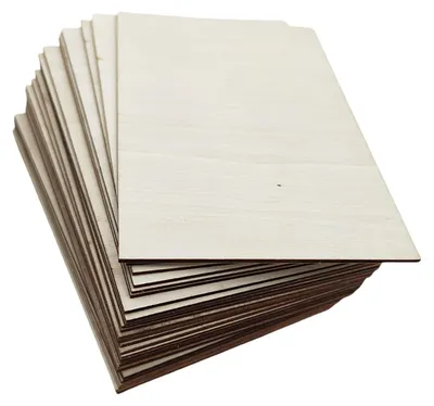 Obrázek produktu pro Sada 30 obdélníkových desek z překližky, rozměry 10 x 15 x 0,2 cm, určená pro tvoření a malování