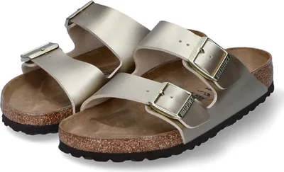 Produktbild von Birkenstock Pantoletten ARIZONA BS Damen Kunstleder Gold Größe: 42