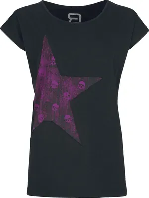Produktbild von RED by EMP Damen schwarzes T-Shirt mit Print S