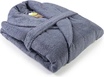 Produktbild von A&R 025.50 | Herren Bademantel mit Schalkragen /   - Farbe: Jeans Blue - Größe: S/M