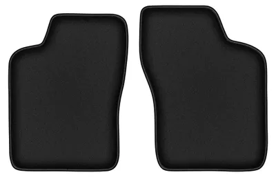 Image de Tapis avant en moquette pour Opel Kadett E 1984-1991 (à hayon/break/berline) – 2 pièces, noirs, sur mesure – Wielganizator DURBAN