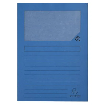 Image de Chemise à fenêtre Exacompta Forever, DIN A4, 120 g/m² recyclé, 220 x 310 mm, 100 pièces, bleu foncé