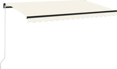 Produktbild von vidaXL Markise Manuell Einziehbar mit LED 400x350 cm Creme