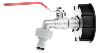 Obrázek produktu pro GEKO Sada pro IBC kontejner, redukce vnitřní závit S60×6 a zahradní ventil, vstup 1/2", výstup 3/4" - G70183