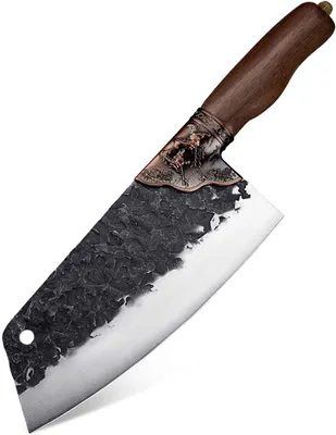 Produktbild von Das besondere Kochmesser, aufwändig verziert. Handgeschmiedetes Hackmesser, Metzgermesser