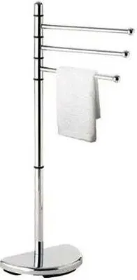 Immagine prodotto di Piantana per bagno porta asciugamani in metallo cromato | Hibiscus