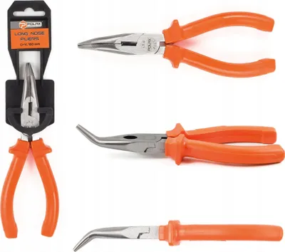 Produktbild von Verlängerte Zange mit gebogenen Kunststoffgriffen Cr-V 160 mm Polax