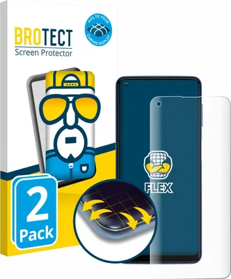 Produktbild von 2x BROTECT Fullscreen Schutzfolie für Motorola Moto G Power 2021 Displayschutz Folie Fullcover Klar Transparent
