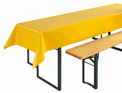 Produktbild von Beautex Tischdecke, abwaschbar wasserabweisend für Biertisch ,Gelb, (Eckig250x100cm)