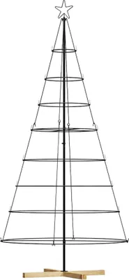 Obrázok produktu pre vidaXL Vianočná dekorácia so stojanom Čierna 210 cm Oceľ