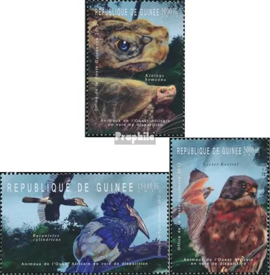 Produktbild von Briefmarken Guinea 2012 Mi 9182-9184 (kompl. Ausgabe) postfrisch Gefährdete Tiere Westafrikas