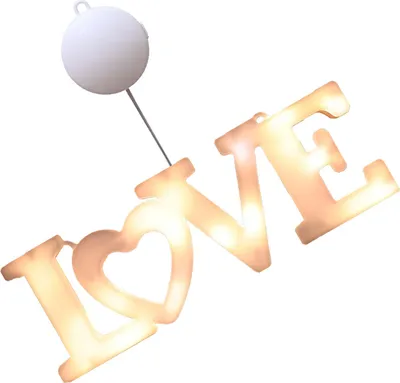 Zdjęcie produktu dla LED Love Letter Light Dekoracyjna kolorowa łatwa do powieszenia romantyczna literka z sercem na wesele