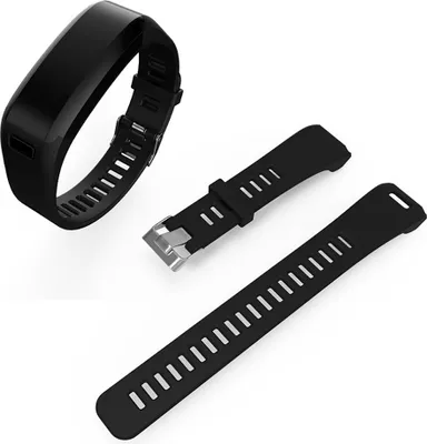 Produktbild von Silikon Armband Für Garmin Vivosmart HR Sport Fitness Tracker Ersatz Armband Schwarz L