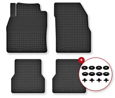 Produktbild von Gummi-Fußmatten für DS. DS3 Crossback 2018- (Crossover) – 4-tlg, Schwarz, Semi-Universal, angepasst – Wielganizator Semi-Universal
