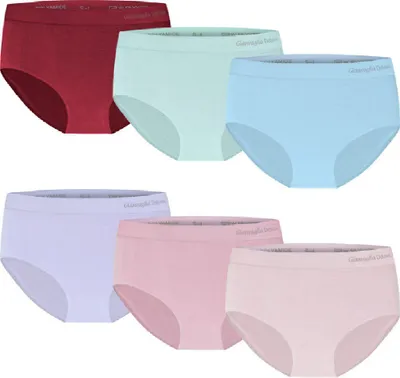 Produktbild von 6er Pack Damen Slips Taillenslips Nahtlose Seamless Unterhose Mikrofaser 3011-MX S/L