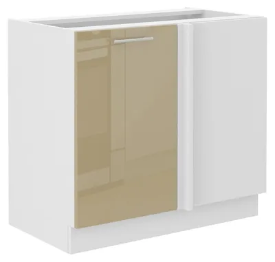 Produktbild von Lara Eckunterschrank 105 cm Cappuccino Hochglanz Küchenzeile Küchenblock Küche