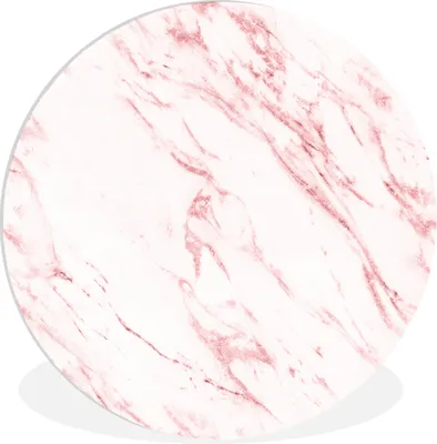Produktbild von MuchoWow® Rundes Wandbild - Runde Bilder Marmor - Luxus - Rosa Ø 90 cm Kreis Wanddekoration Kunststoff - Wandkreis - Wandschmuck - Wand-Kreis - Wohnzimmer - Bild - Runde - Wanddeko - Dibond - Kunstdrucke
