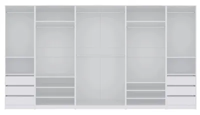 Produktbild von Marmex Möbel Mehrzweckschrank Modulschrank TRES SET S Weiß 380x206x51 cm