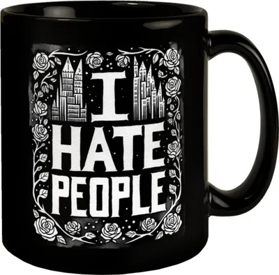 Produktbild von I hate People Tasse in Schwarz