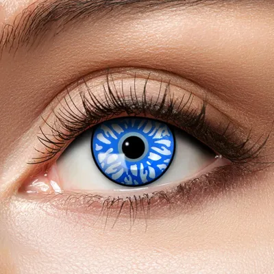 Produktbild von Kontaktlinsen Zoelibat Eyecatcher Blue Veins 12 Monatslinsen Horror Halloween Fantasy Cosplay