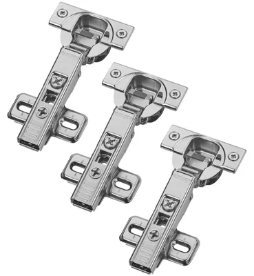 Produktbild von Blum Scharnier CLIP top 71B3580 Eckanschlag – Kreuzmontageplatte 173L6100 und Schrauben (3 Stück)