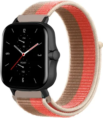 Produktbild von Strap-it Amazfit GTS 2 Nylonarmband (Rosa Pomelo)