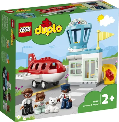 Zdjęcie produktu dla LEGO DUPLO Samolot i lotnisko, Zestaw do budowania, 2 lat(a), Plastik, 28 szt., 629 g