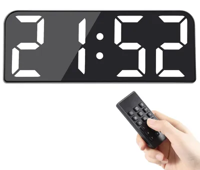 Digitale Wandklok 9,5 Zoll, LED, Countdown, Fernbedienung, weiß