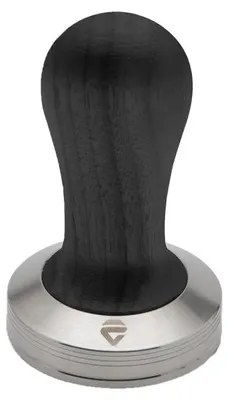 Produktbild von Lelit PLA481B Tamper 58 mm mit einem Griff aus schwarzem Walnussholz