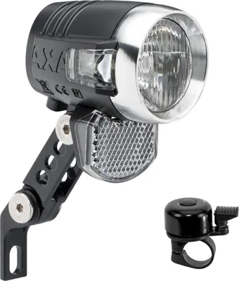 Immagine prodotto di AXA Blueline 50-T Steady Auto Faro a LED 50 Lux con campanello per bicicletta